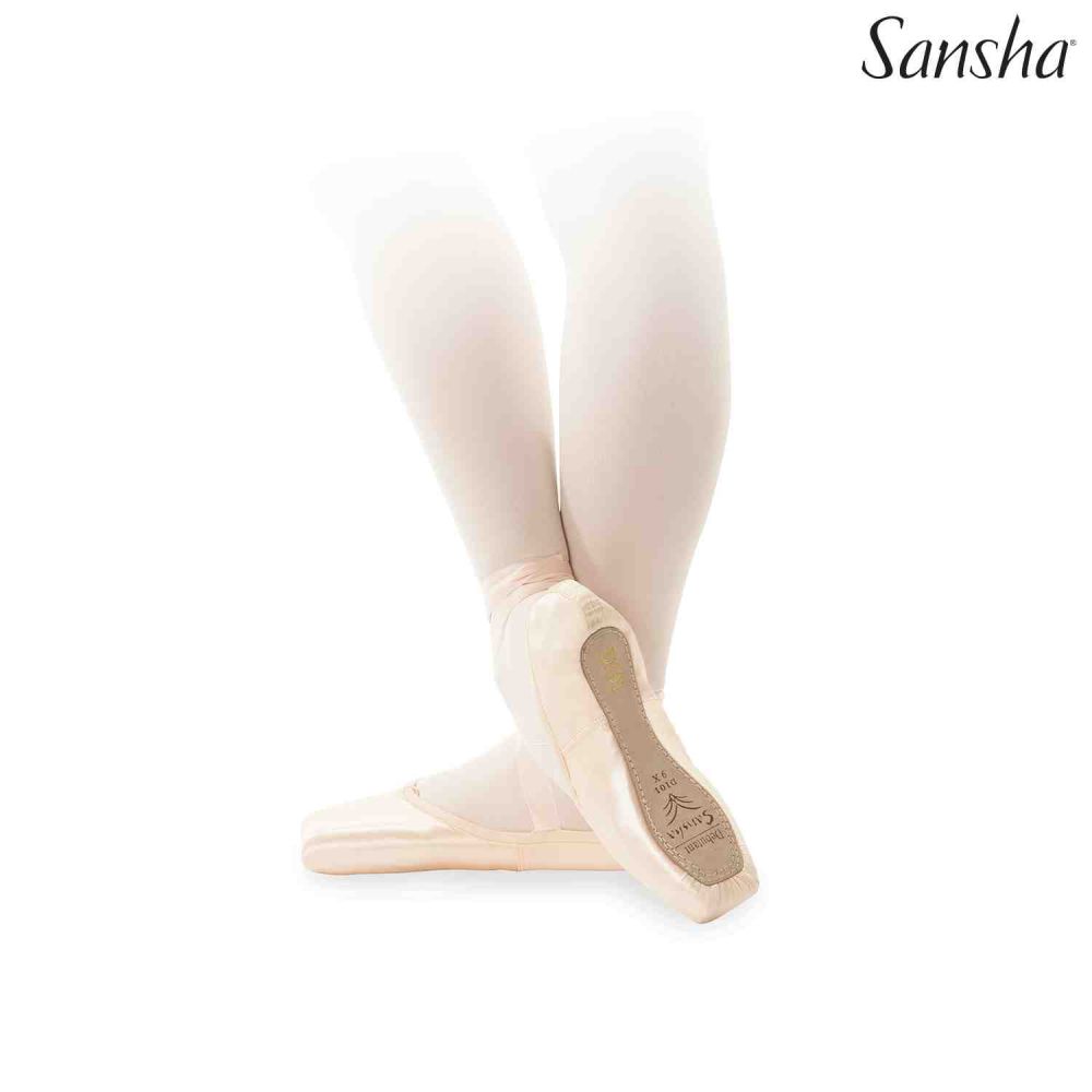 Sansha pointe shoes leather sole DEBUTANTE